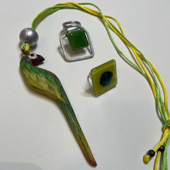 Unique Handcrafted Necklace and Rings Bundle - Picture 3 of 10